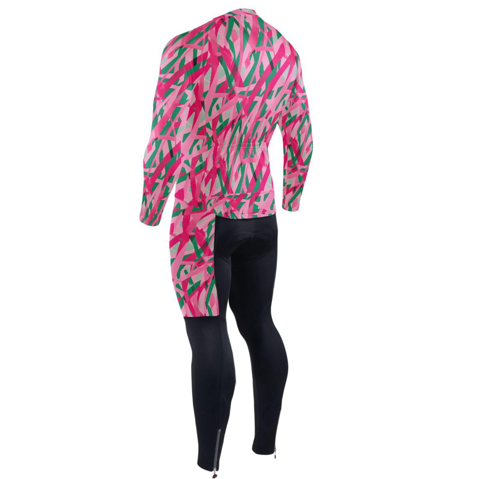 Radtrikot für kaltes Wetter, mit Taschen, winddicht, für Herren, 3D-gepolstert