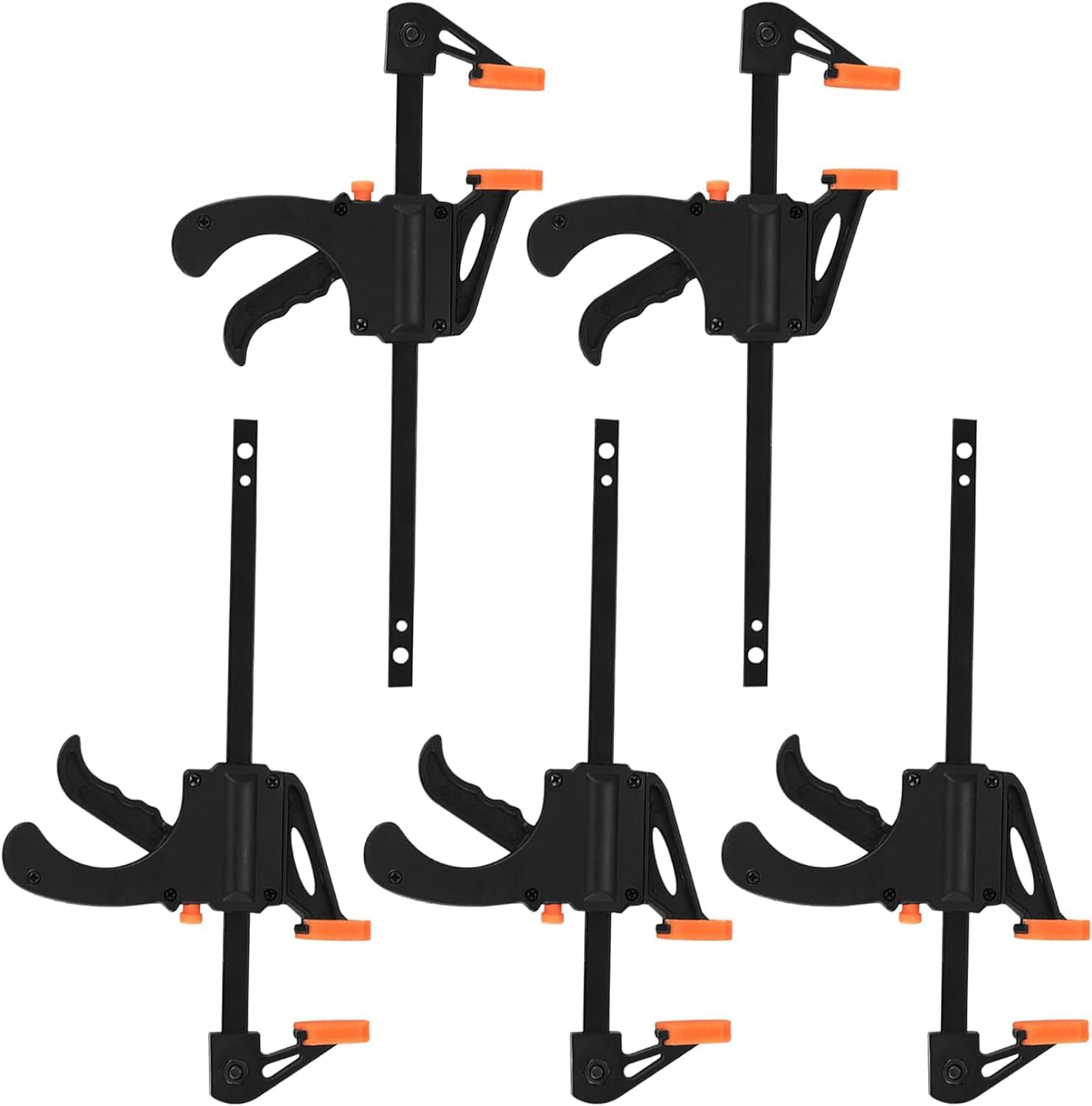 5 Piezas Abrazaderas de Liberación Rápida, 4 Pulgadas Abrazaderas de Carpintero, Abrazaderas de Trinquete de Madera para Bricolaje, Manualidades Hechas Mano, Abrazadera para Carpintería de Una Mano