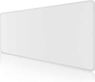 Dapesuom Large Gaming Mouse Pad, Extended Mousepad with Stitched Edges, Water Resist Keyboard Pad with Non-Slip Base, Big XXL Mousepad Desk Mat for gamer, Laptop, Office, 31.5x15.7in, Space Gray