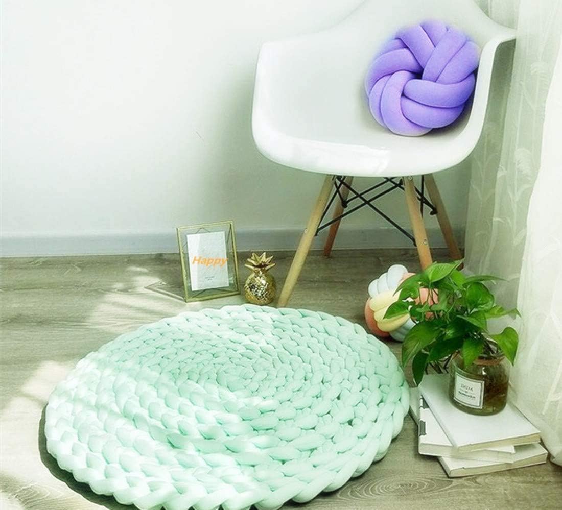 Arm Knit Yarn for Chunky Braided Knot Throw Blanket DIY, 3.5 lbs Cozy Jumbo Extra Cotton Tube Bulky Giant Yarn for Weave Craft Crochet (Green Mint, 3.5 lbs / 70 Yards)