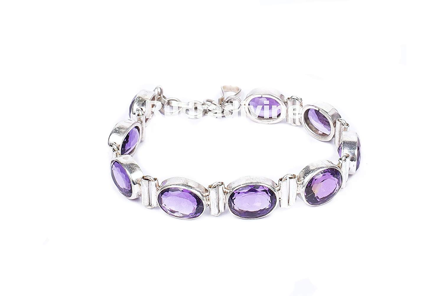 RUDRADIVINE Amethyst Gemstone BrSPACElet Handmade In Pure Jewelry -Adjustable and Flexible Length-Link Chain BrSPACElet (B08L1S9CHT) Amazon Price History, Amazon Price Tracker