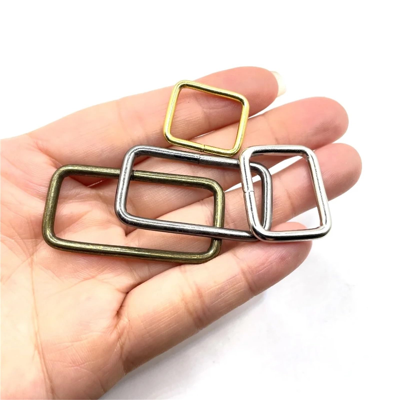 Hebilla Deslizante Hebilla de anillo rectangular metal 10-38 mm, 20 unidades, for cinturón, mochila, correa, bolso, accesorios bricolaje Para CinturóN