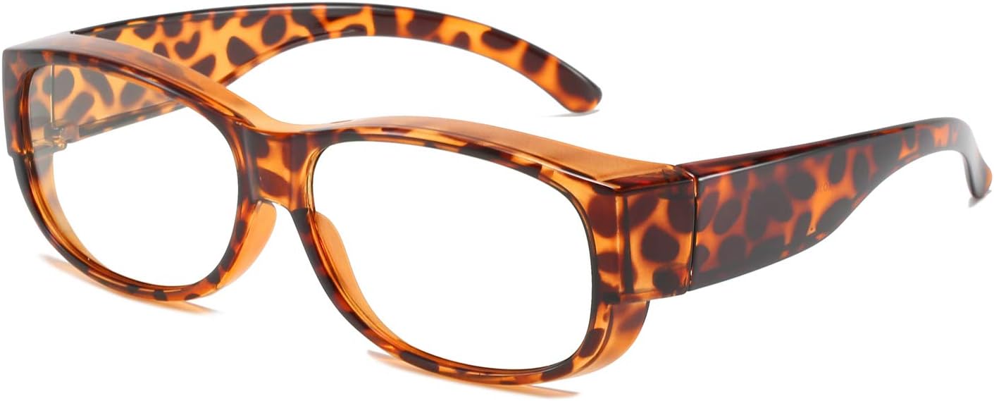 SIPHEW Fit Over Blue Light Blocking Glasses, Computer/Gaming Glasses for Prescription Glasses Wearer, Anti Eyestrain