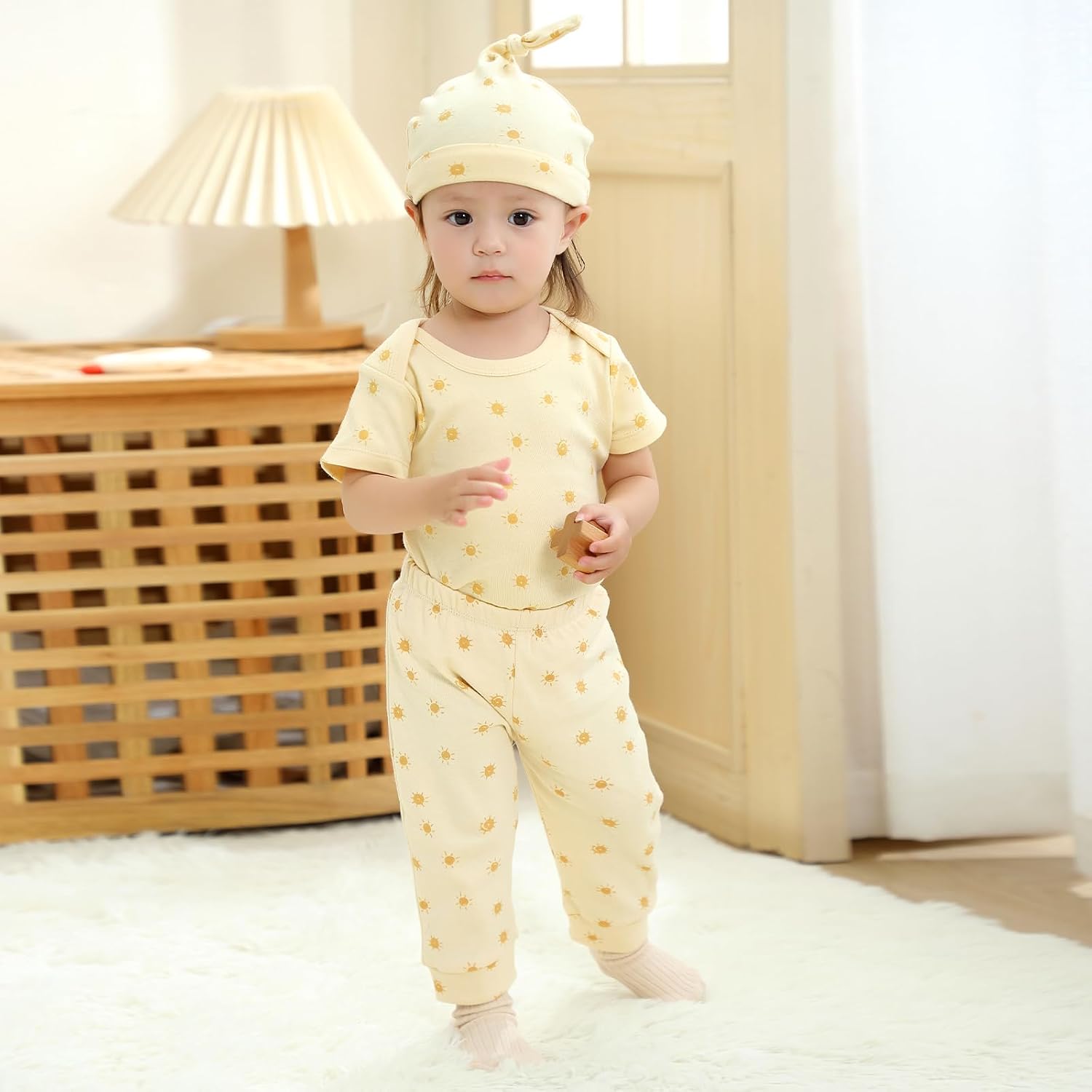 Baby Short Sleeve Bodysuits and Accessories Set Cotton Baby Clothes