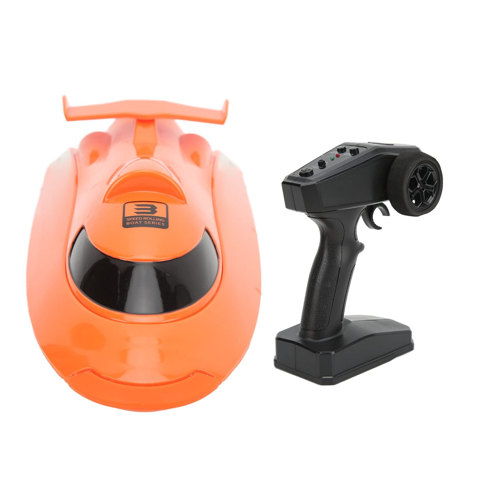 Barca RC Barca da Regata Elettrica Veloce Impermeabile 30 Km/H per Bambini Adulti Materiale ABS 4 2,4 GHz (Arancia)