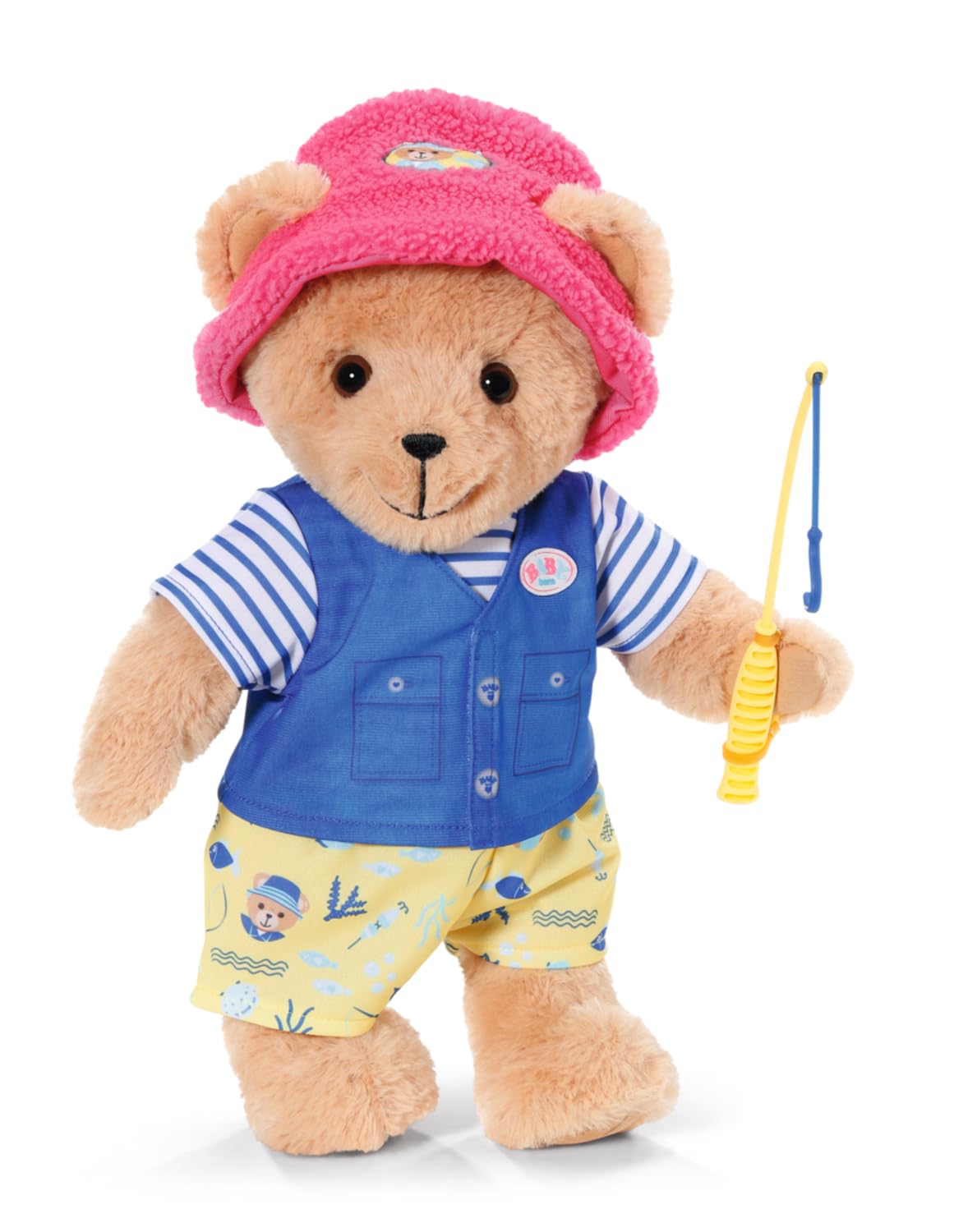 BABY Born Bear Fisherman Outfit 835982, Outfit with 2-in-1 Top, Bear Print Shorts, and Pink Fluffy Hat for 43cm Dolls - Image 2