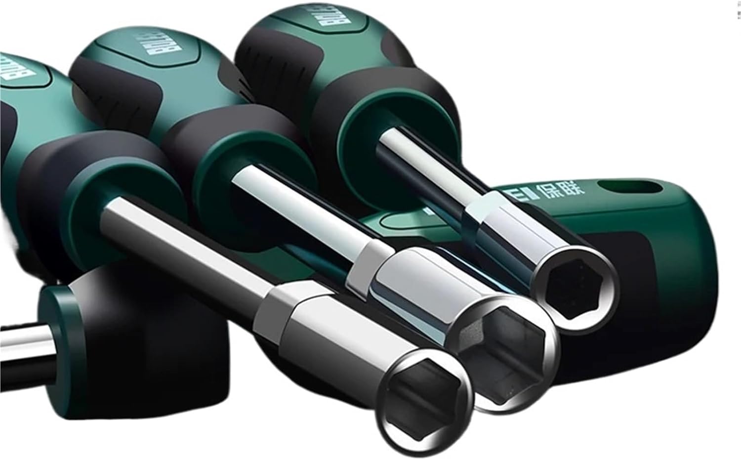 Metal Socket Driver Wrench Screwdriver Hex Nut Key Nutdriver Hand Tool 5mm 6mm 7mm 8mm 9mm 10mm 11mm 12mm 13mm(8mm)