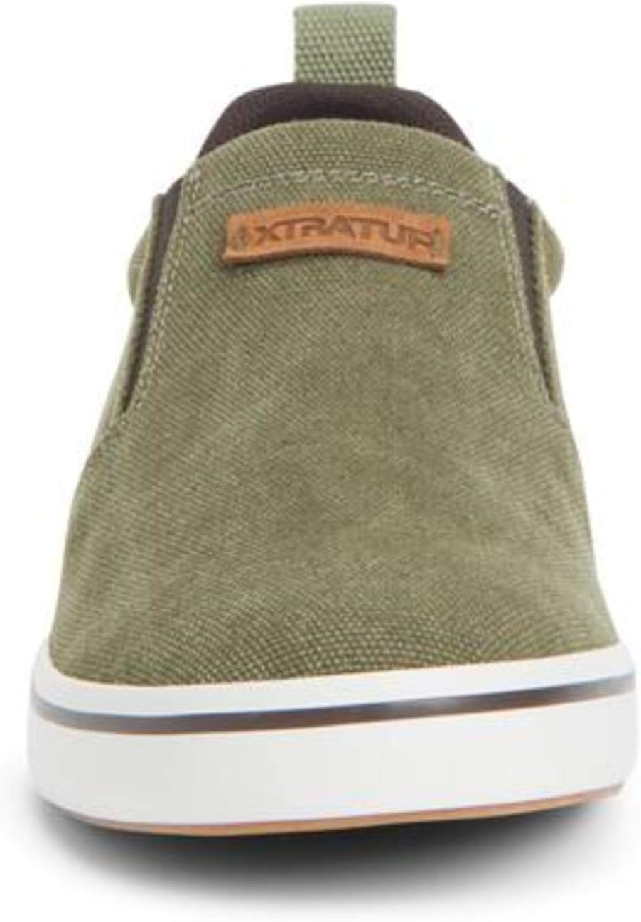 XTRATUF Men's Canvas Sharkbyte Deck Shoe Burnt Olive (XSB-300), 8.5 : Clothing, Shoes & Jewelry