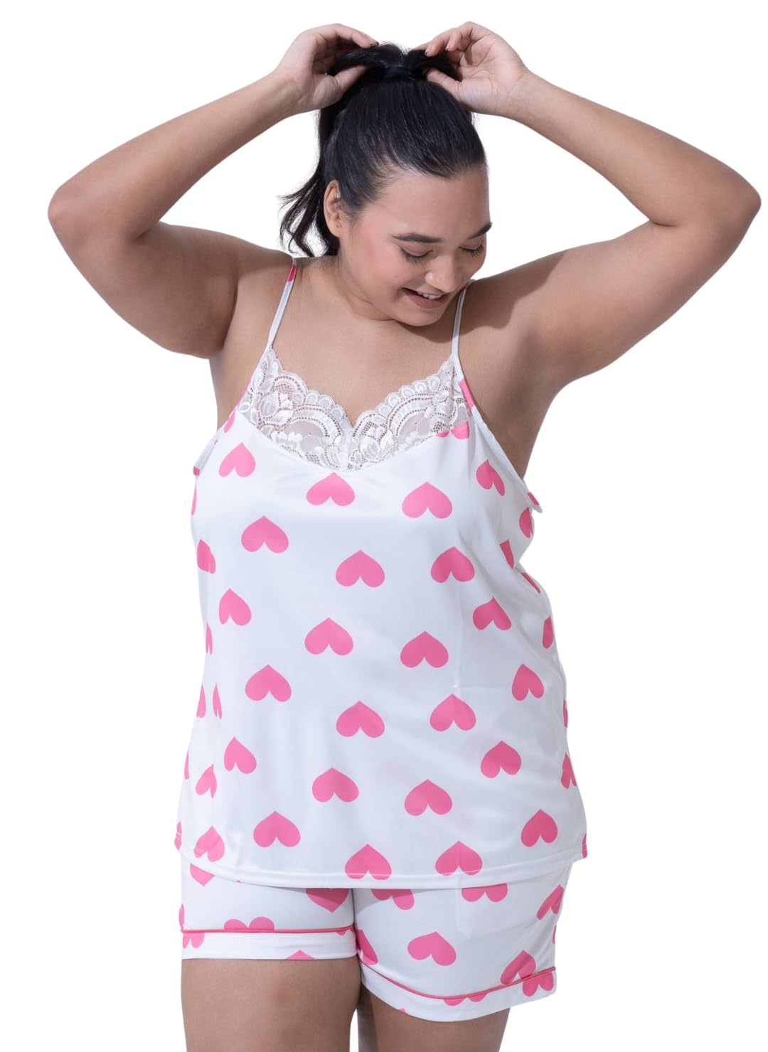 toodlegram Women Plus Size Night Suit with Shorts | Soft Cotton Blend Nightwear Set | Comfortable Sleepwear & Loungewear for Women-picture-13