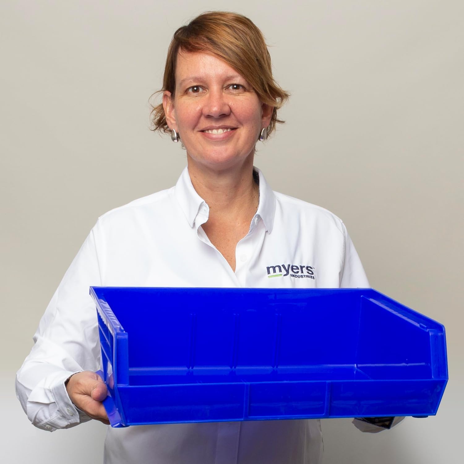Akro-mils Akrobin d'empilage de rangement en plastique, 27,9 cm par 40,6 cm par 12,7 cm, étui de 6, 30255BLUE
