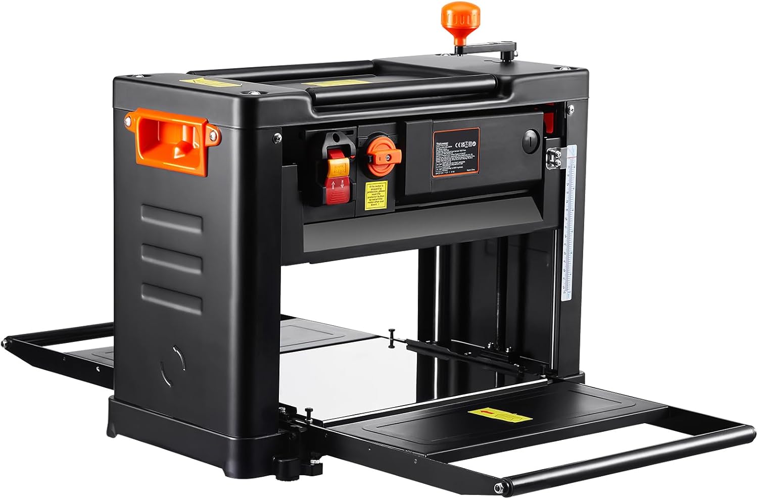 Happybuy Benchtop Thickness Planer, Dual Speed, 13" Wide Table, Fitted with Three Blades, 15-Amp 2000W Motor, Comes with 12" Extended Input Table.