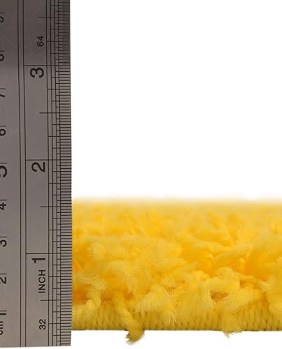 Miniatura 3 de Alfombra Nueva  Contemporánea  Peludo  Moderno  Suave, Indor  Alfombra  Colección (6 pies 1 pulgada x 9 pies, rectangular, amarillo sol toscano)  165