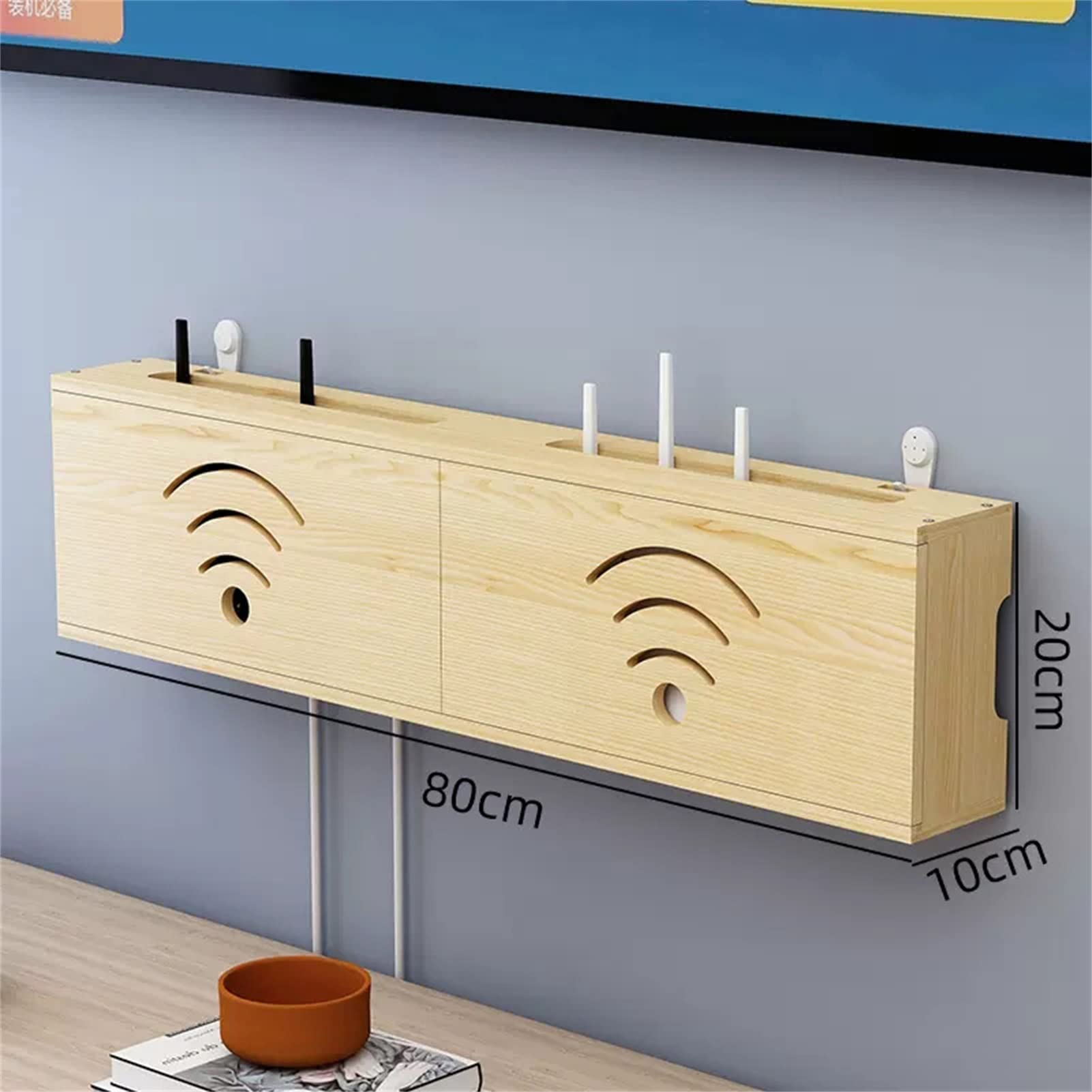 Organiseur mural sans fil pour routeur – Support de rangement multifonctionnel et couvercle pour décodeur, maximisez l'espace et minimisez l'encombrement