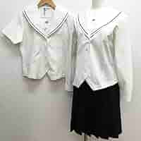 高校　セーラー服　170サイズ　スカートW63　丈35　夏服　中古 セーラー服 高校 制服 セット 女子高生 制服スカート 学生服