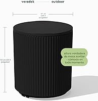 Vista 2 de Veradek Mesa auxiliar enfriadora para exteriores - 2 en 1, negra, 21 pulgadas