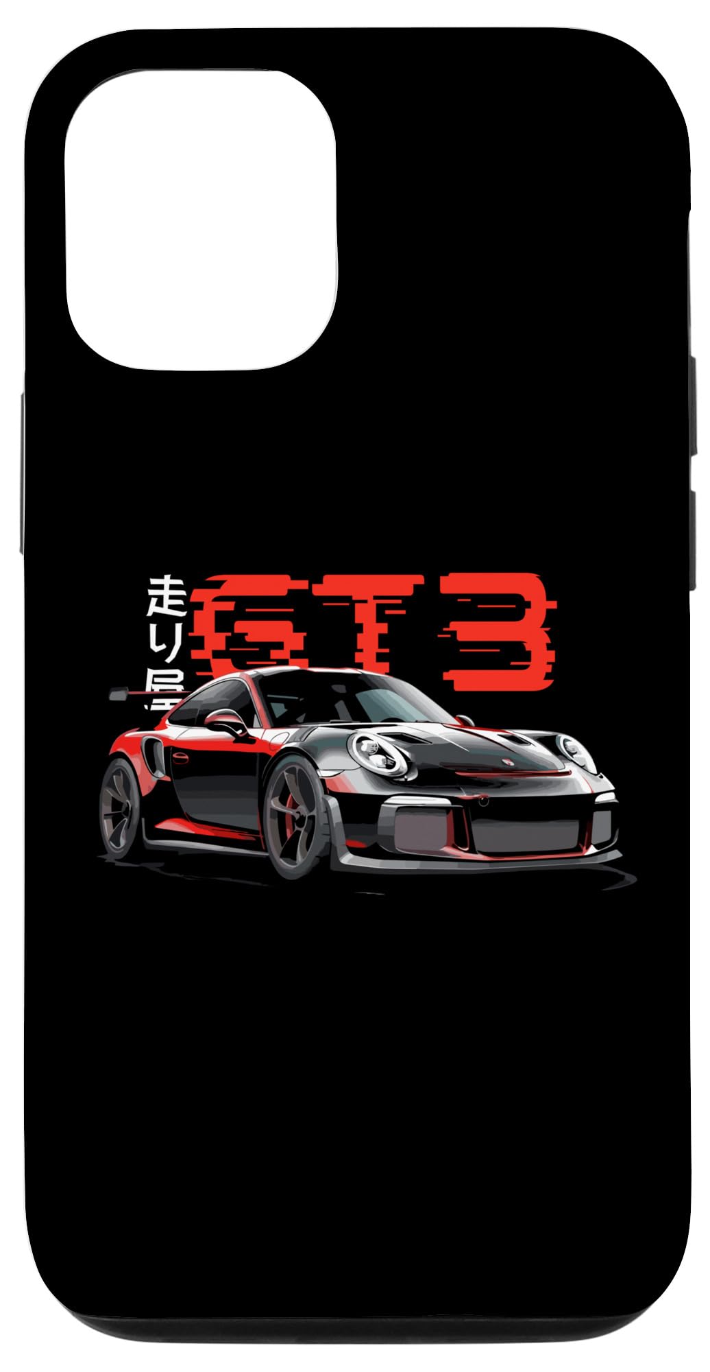 iPhone 12/12 Pro Red GT3 RS Tokyo Glitch Retro JDM Japanese Art Car Tuning Case