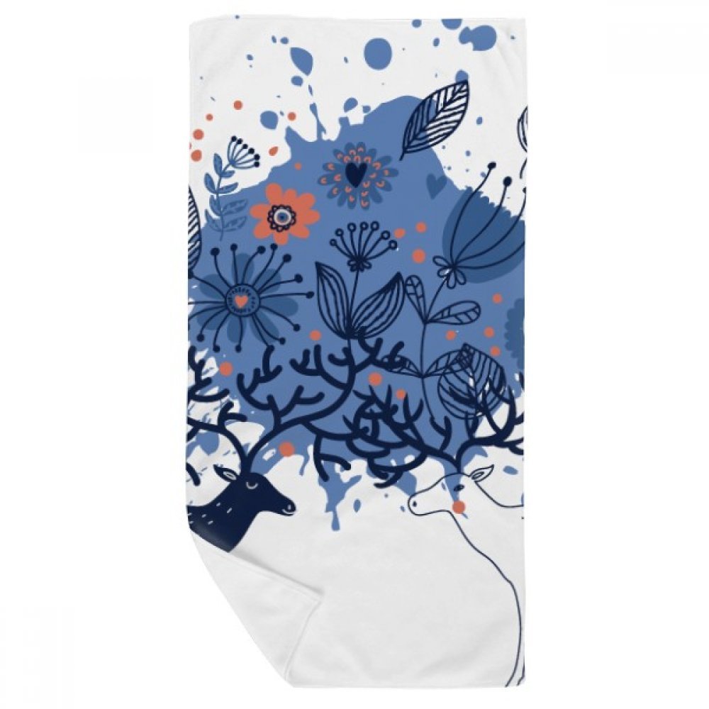 Serviette de bain élan multicolor 35x70cm douce pour toilette