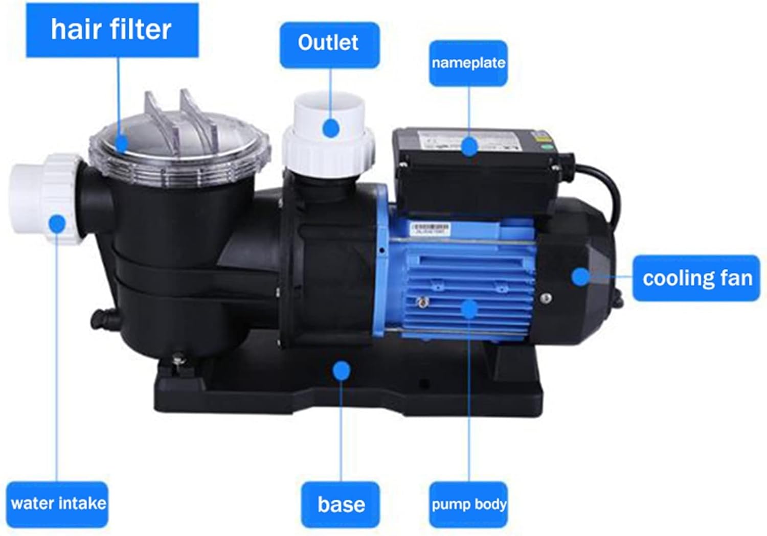 Mini Submersible Portable Electric Water Pump 220V Water Pump Swimming Pool Fish Pond Circulating Filter Surface 2900r/min