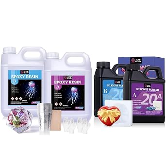LETS RESIN 1.5 Gallon Resin Epoxy Kit & Silicone Rubber