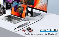 FITLONG 7 az 1-ben USB-C Hub MacBook 4K HDMI SD/TF kártyaolvasó dokkoló 7