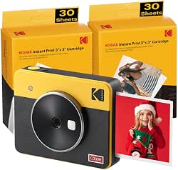 KODAK Mini Shot 3 Retro 3x3 Instant Camera, Photo Printer,