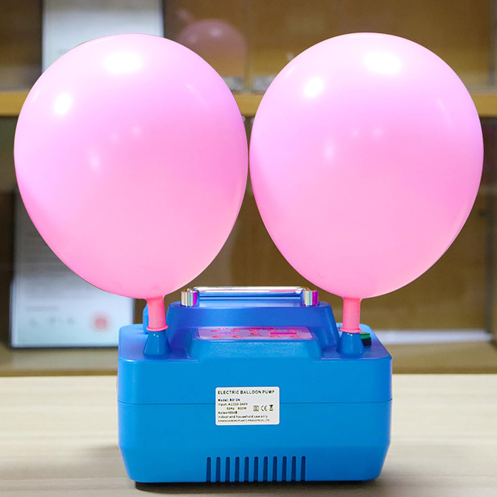 Genérico Inflador de Globos eléctrico portátil, Bomba de Aire portátil, con función de Memoria, Interruptor de pie for Fiestas, inflador de Globos for Bricolaje, Ramo de Globos, Bodas, Fiestas