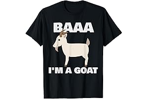 Baa I'm a Goat Costume T-Shirt: Hilarious Animal Attire for Halloween Parties