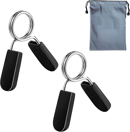 1 pulgada para barra estándar, clips de barra de 1 pulgada, 2 barras de peso para levantar, clips de peso de resorte para levantamiento de pesas,