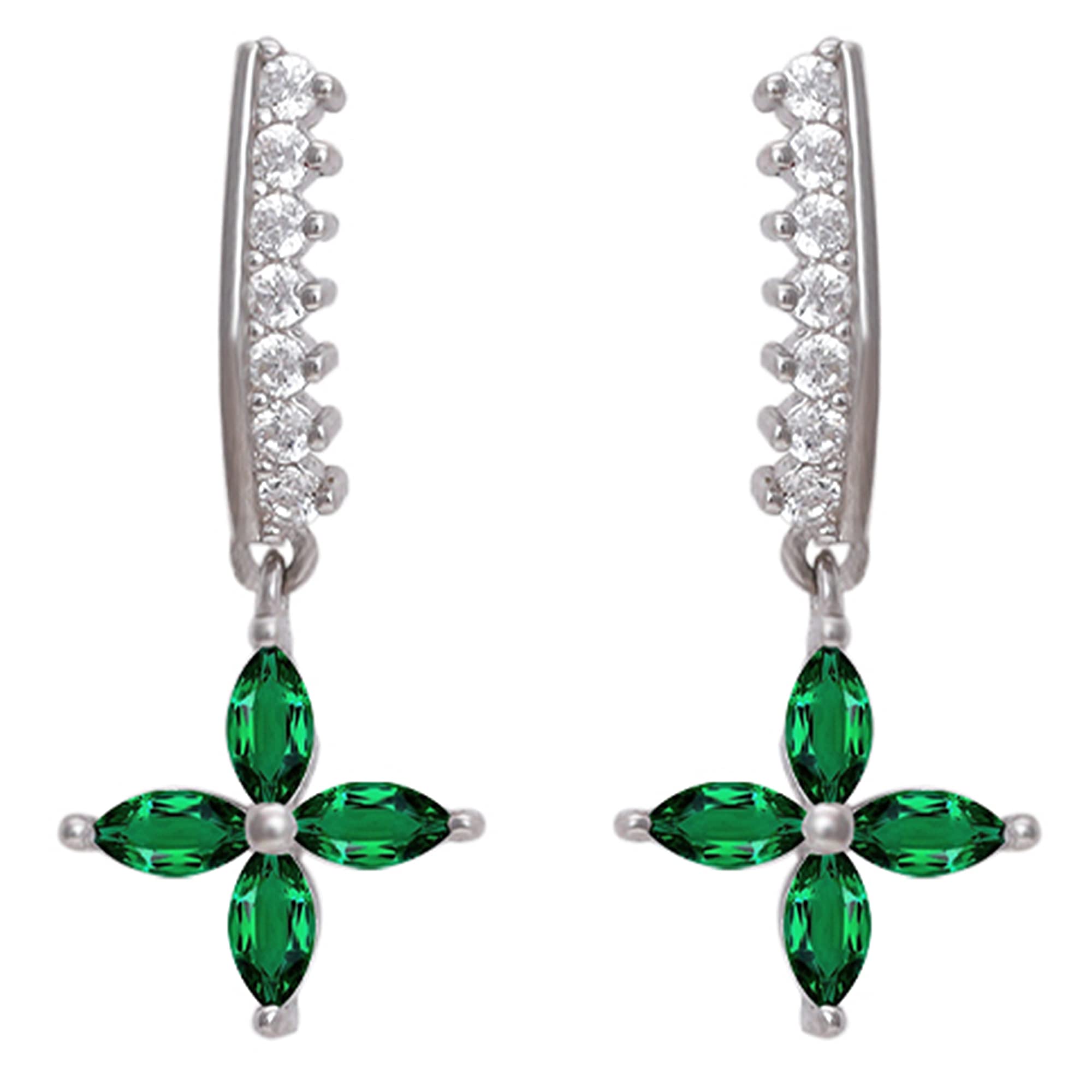 GIVA 925 Silver Emerald Green Flower Earrings | Gifts for Girlfriend, Gifts for Women and Girls | With Certificate of Authenticity and 925 Stamp | 6 Month Warranty* (B0946LS5KL) Amazon Price History, Amazon Price Tracker