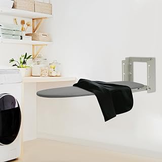 Tabla de planchar plegable para montar en la pared, tabla de planchar montada en la pared, ahorra espacio, altura ajustable, temperatura máxima resistente al calor 150 ℃, para planchar ropa diaria