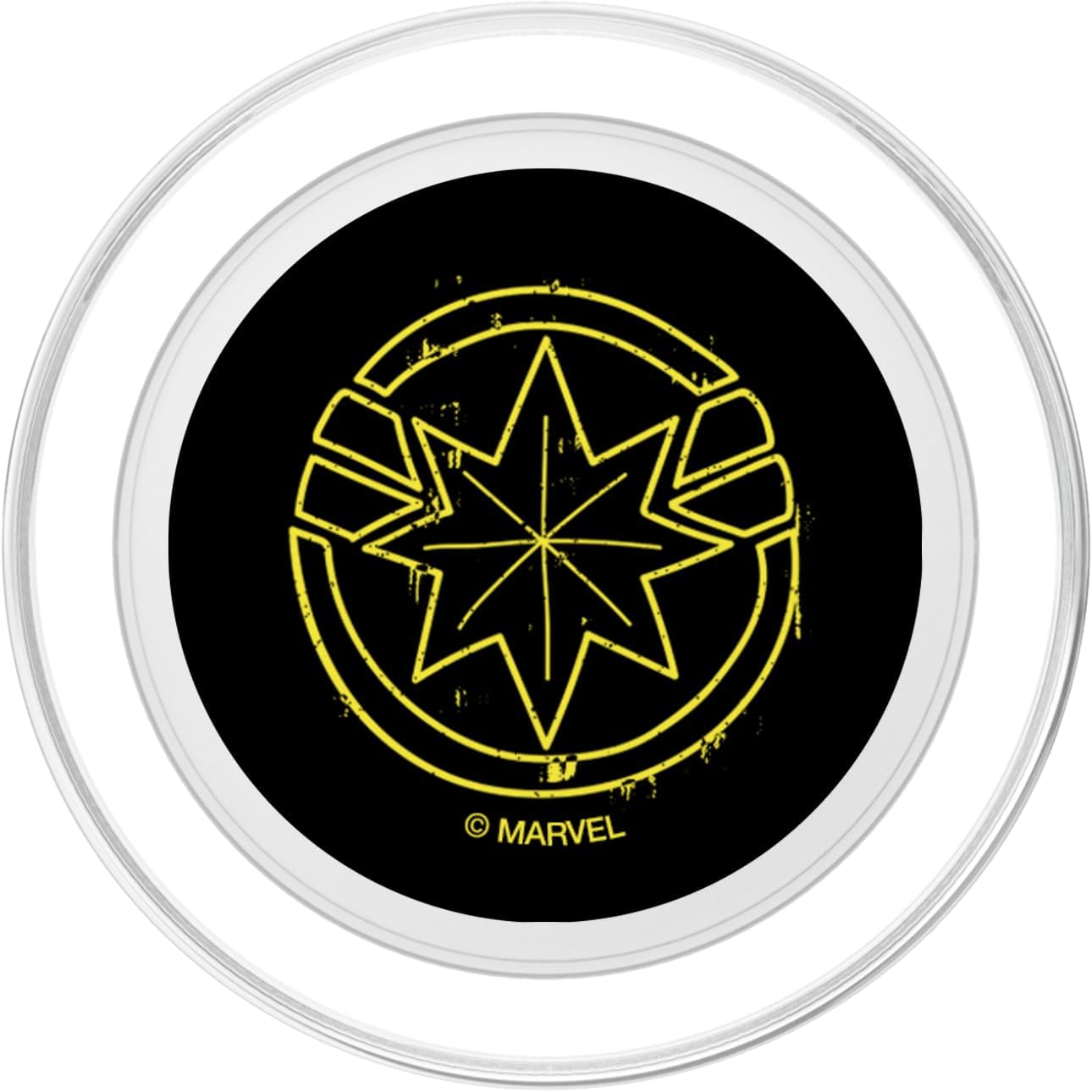 Marvel Captain Marvel 90s Logo PopSockets MagSafe PopGrip for iPhone