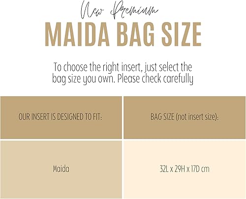 Miniatura 2 de Purse Organizer for Lv Maida Hobo Bag Organizer, Maida Hobo Bag Insert Organizer, Handmade Snug Sturdy 2mm Felt with Gold Zipper (For Maida, Lime)