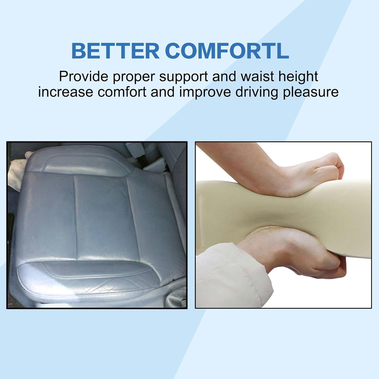 SecosAutoparts Driver Side Bottom Replacement Leather Seat Cover Gray Compatible with Chevy Silverado SLT SLE Z71 2014 2015 2016 2017 2018 2019