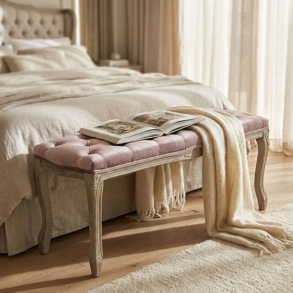 milani home BROCK - panca vintage in velluto
