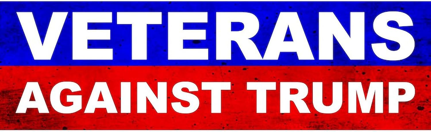 CafePress Veterans Against Trump 10"x3" Rectangle Vinyl Bumper Sticker Car Decal