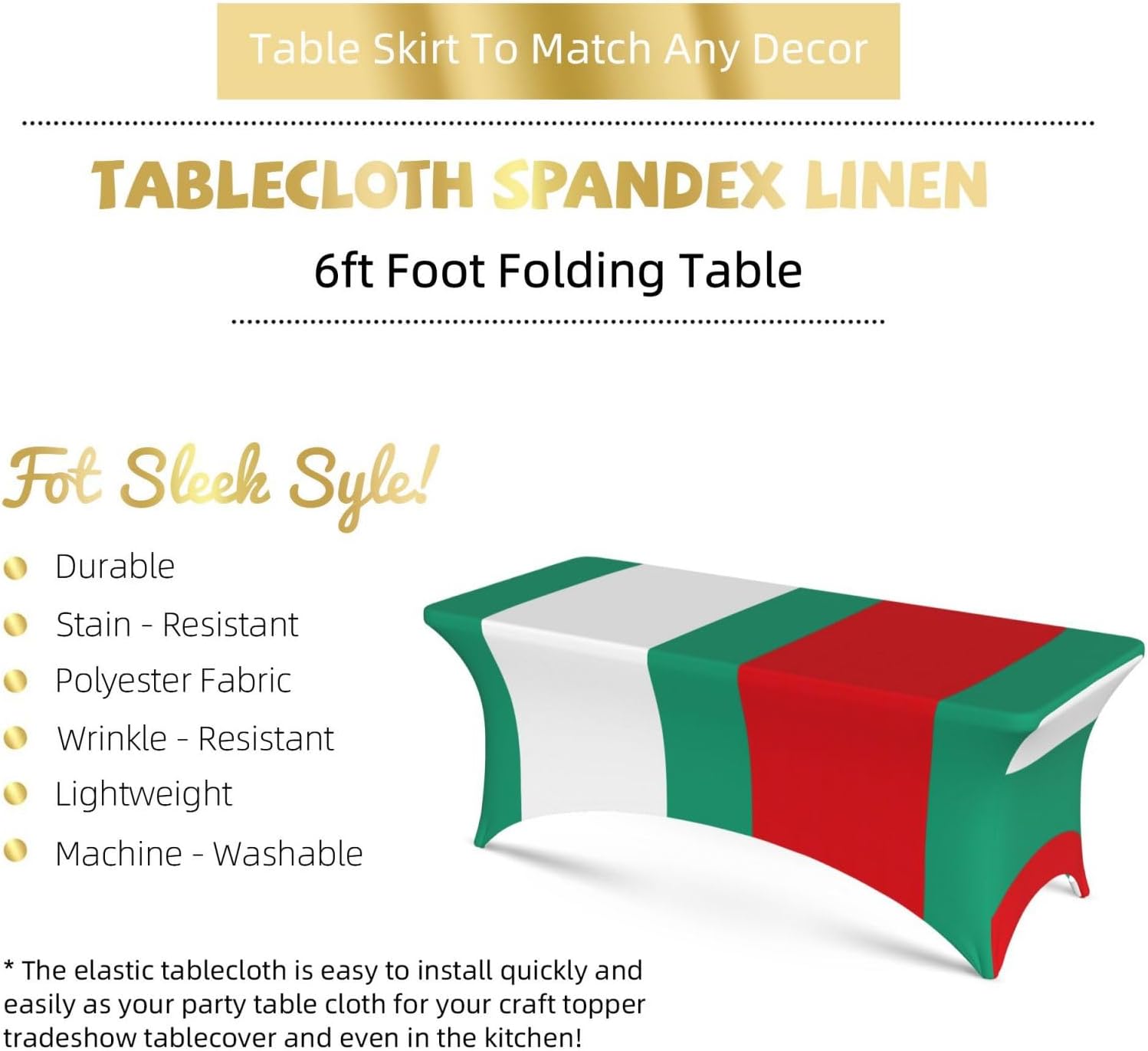 Bulgarian Flag Print Table Cover Rectangular Tablecloth for 6-Foot Tables for Wedding Banquets Outdoor