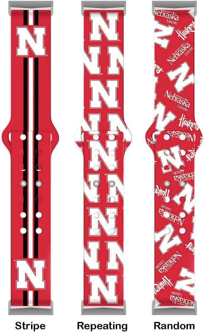 Affinity Bands Nebraska Huskers HD Watch Band Compatible with Fitbit Versa 3 and Sense