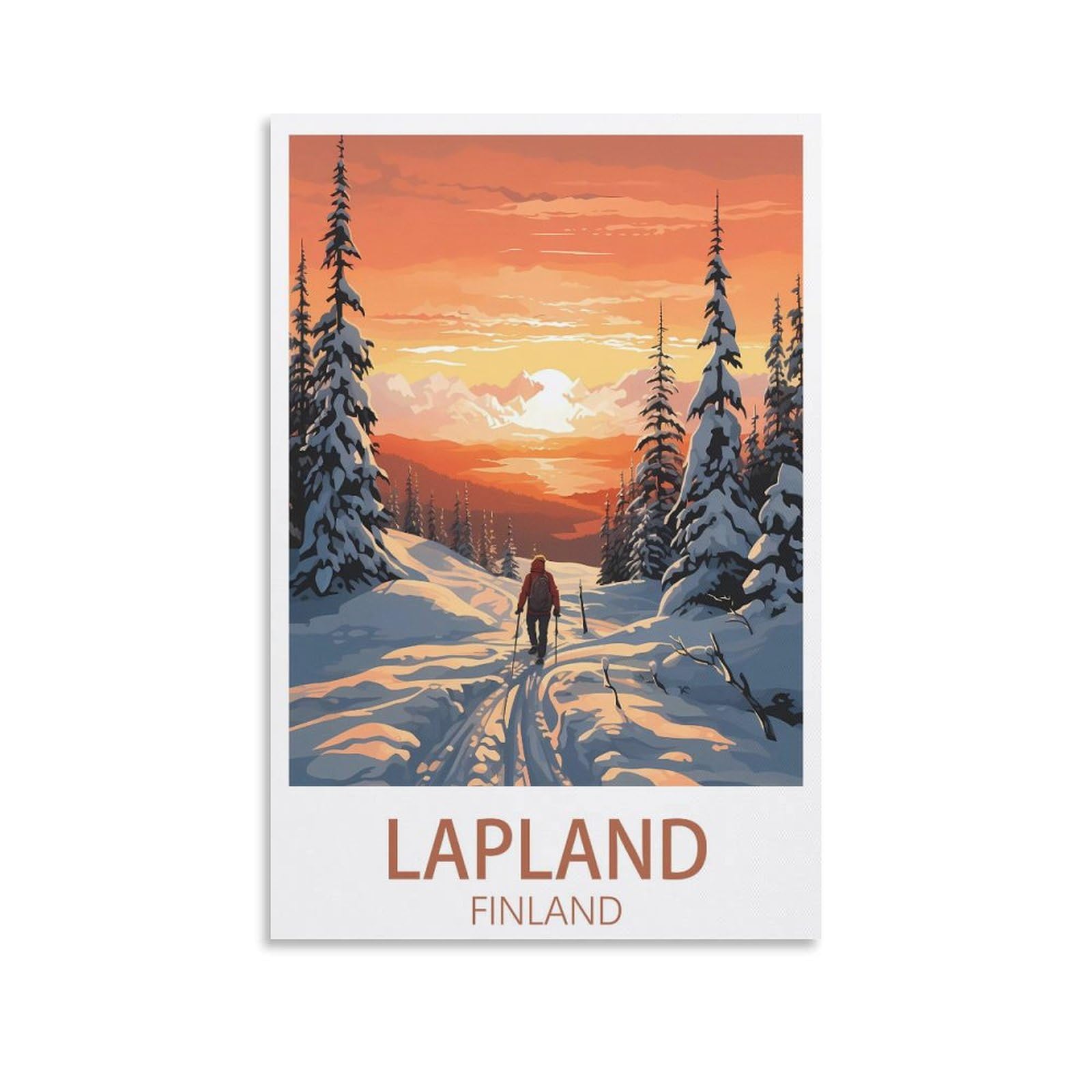 EZMLFA 5D Diamond Art Kits for Beginner,Lapland Finland,Diamond Art House DIY Diamond Art Kits for Home Wall Decor 40x40cm
