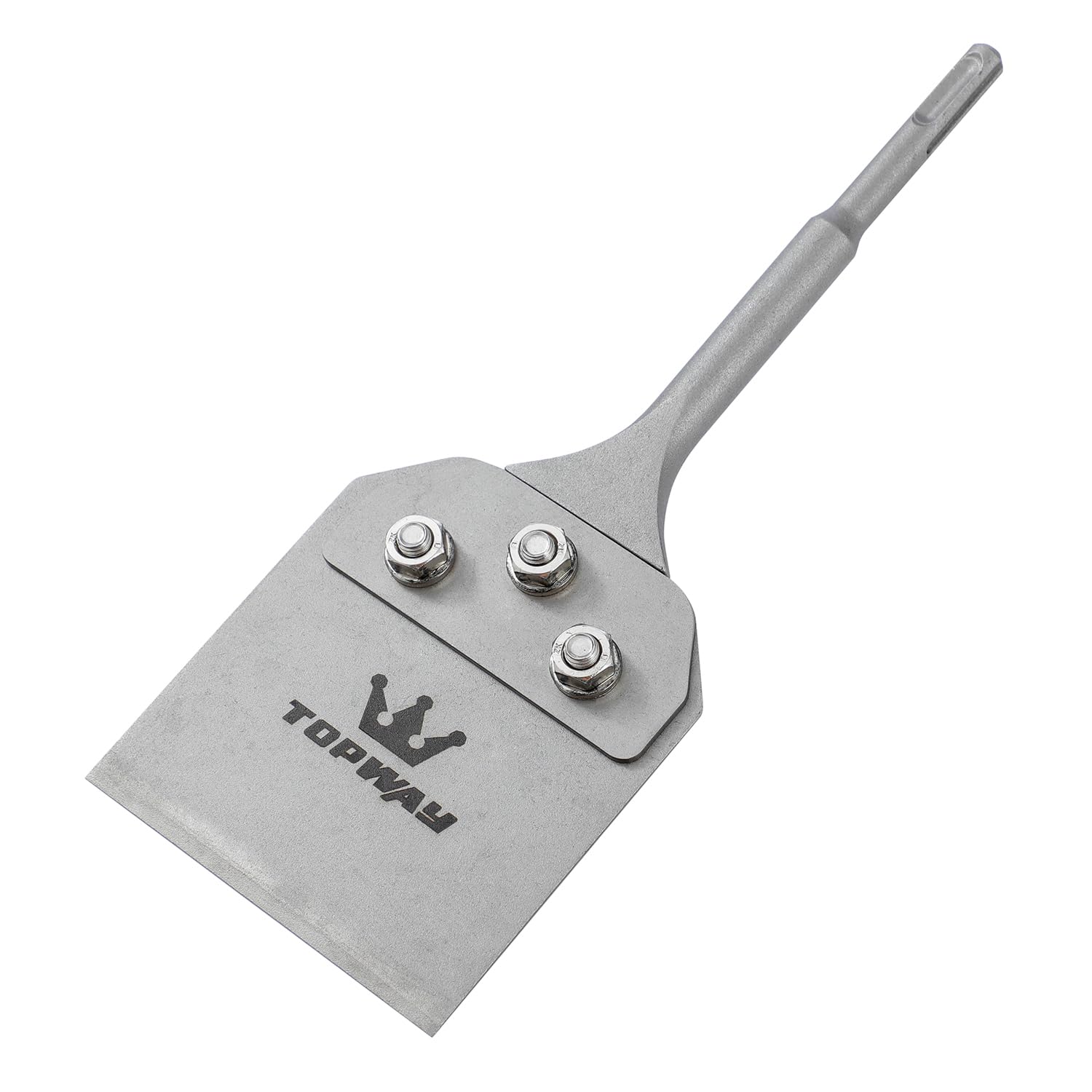 TOPWAY SDS Plus Scalpello per Piastrelle 4 Pollici (250mm x 100mm) Raschietto per Pavimenti, Scalpello a Spatola per Rimozione di Piastrelle, Tappeti, Linoleum 121115
