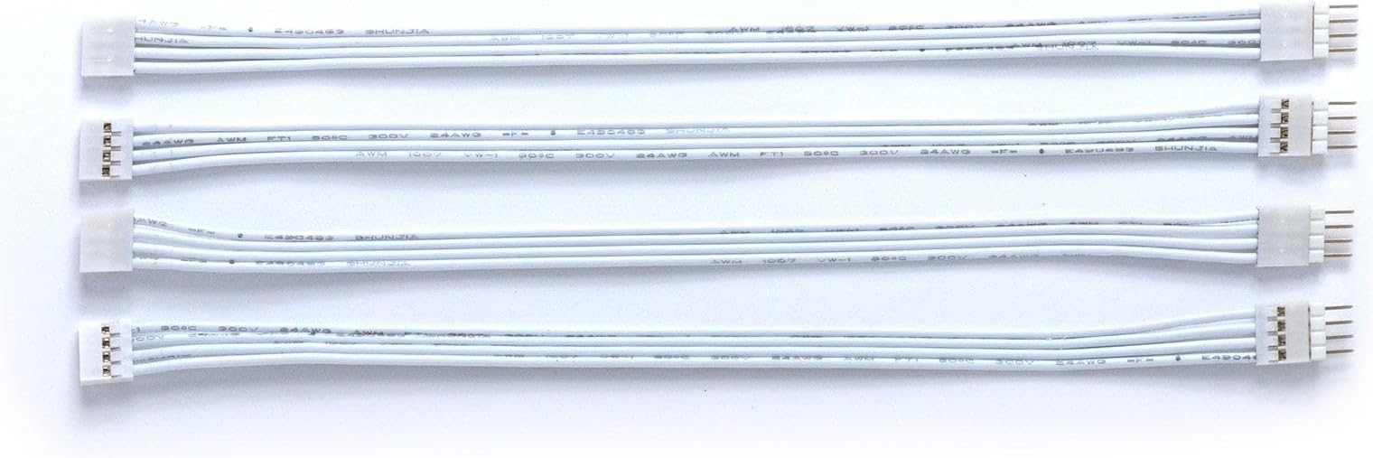 Litcessory Extension Cable for Philips Hue Gradient Lightstrip (6in, 4 Pack, White)