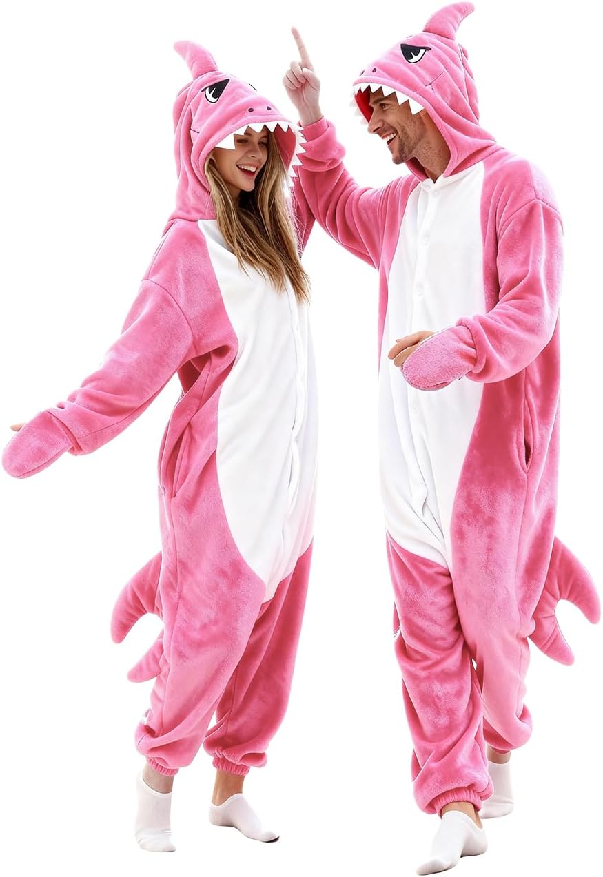 vavalad Shark Onesie Adult Shark Halloween Costumes Cosplay