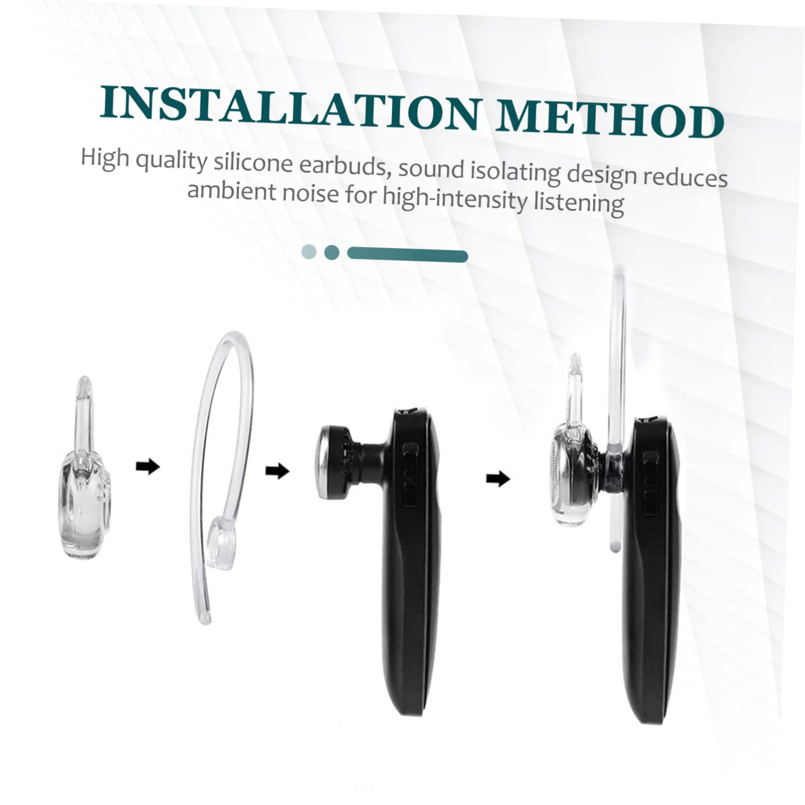 KOMBIUDA 2 Series Auriculares De Gel Transparentes De Puntas Y Ajustables Compatible con Auriculares Inalámbricos Aislamiento 20 Piezas*2