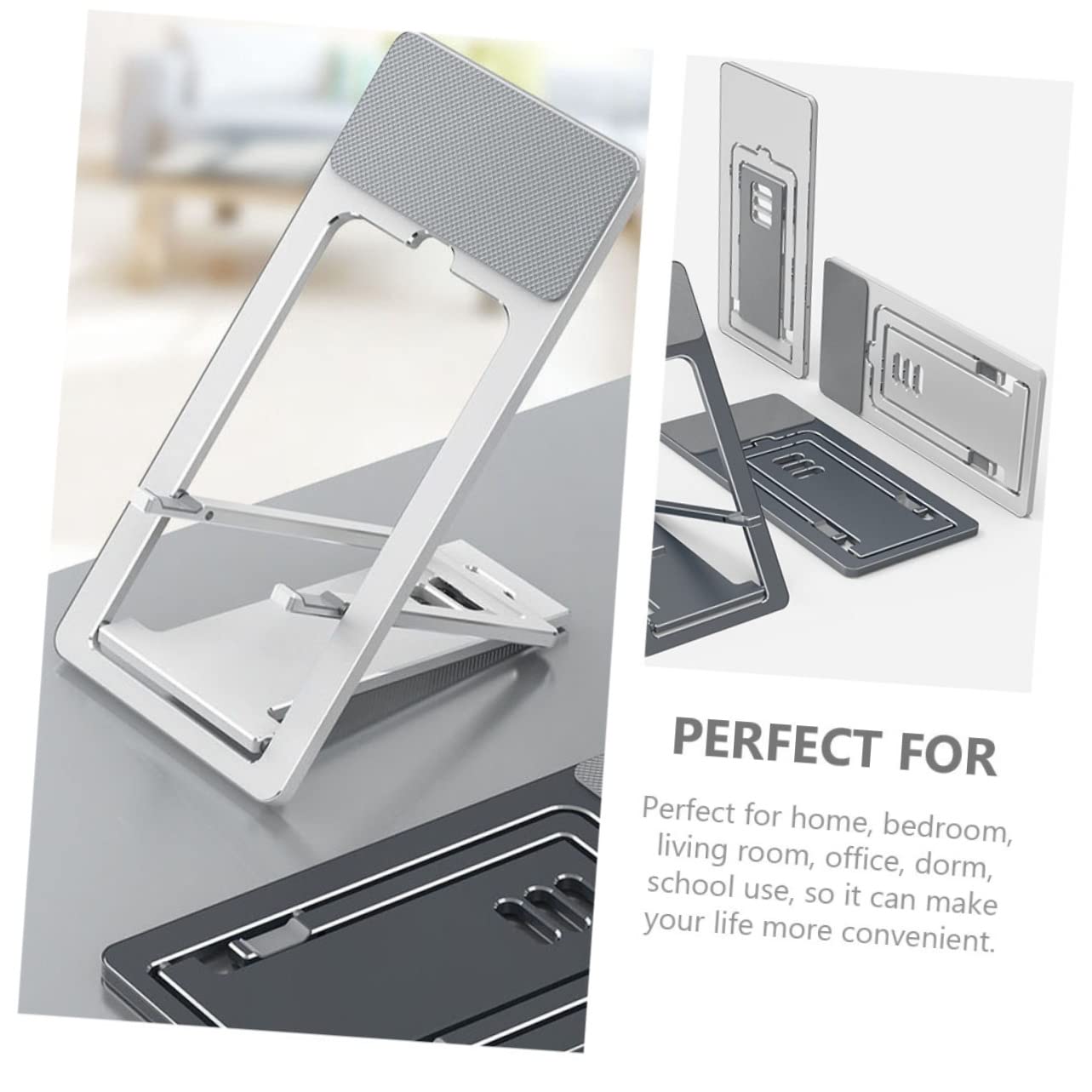 Gatuida 2pezzi Supporto Telefonico Regolabile e Pieghevole Per Scrivania Porta Tablet Con Design Antiscivolo Facile Da Trasportare e Adattabile Smartphone e Tablet Su Superfici Piane