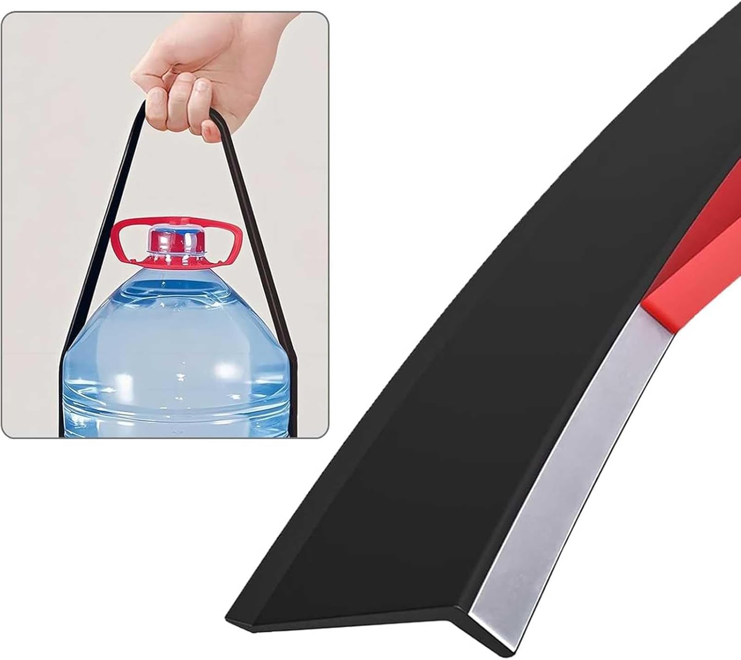 Door Rain Drip Edge Exterior Rubber Weather Stripping, Outdoor Self-Adhesive Window Rain Deflector, Weatherproof Sill Water Barrier Strip for Sliding Window Overhang & Sill