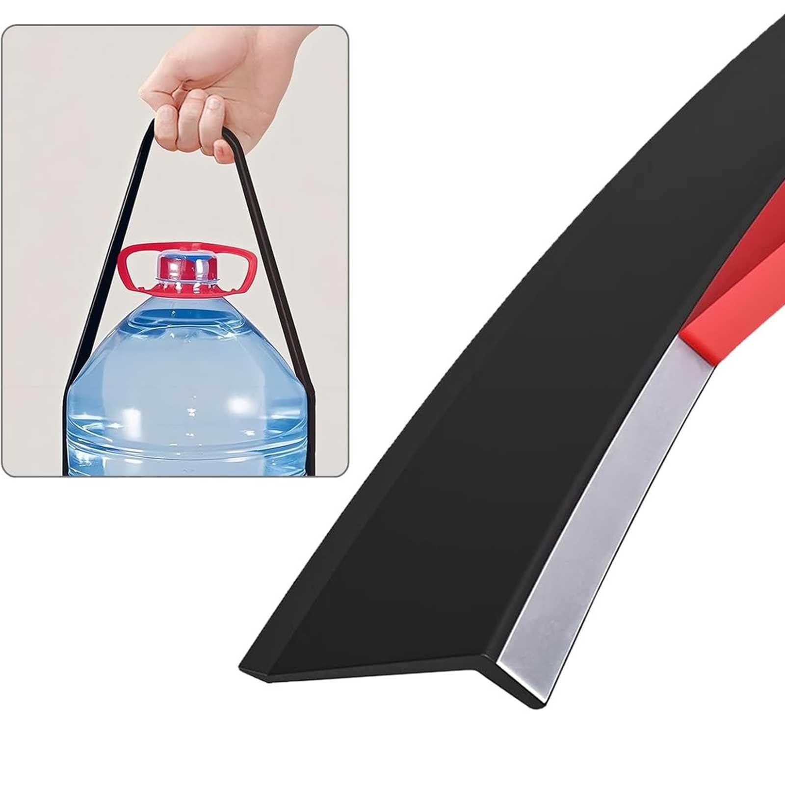 Cinta de sellado de clima para puerta exterior, de goma, para goteras de lluvia, desviador de lluvia autoadhesivo para ventanas exteriores, cinta de barrera de agua para alféizar meteorológico para