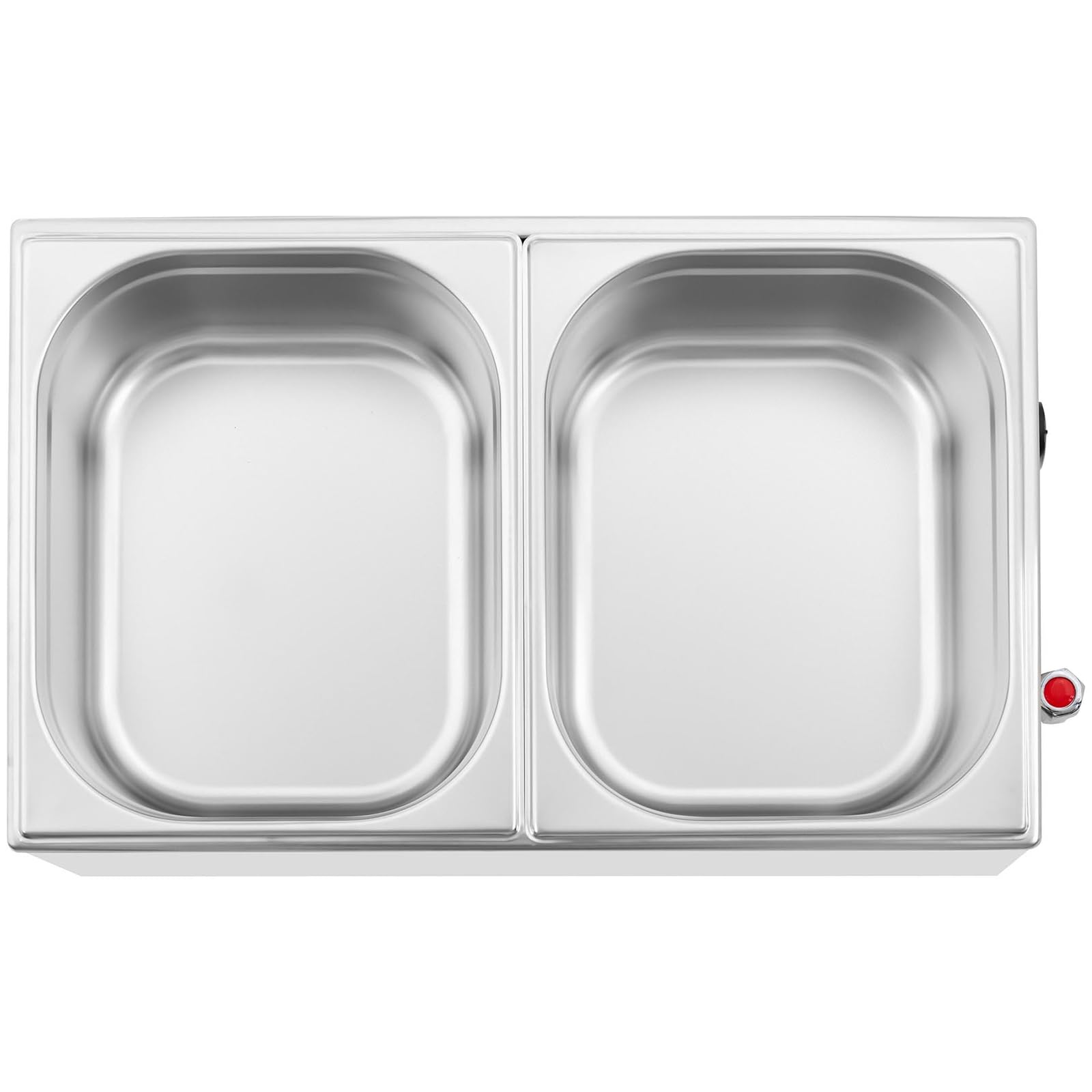 Royal Catering RCBM_GN1/2 Bain Marie 600 W 2 GN 1/2 rubinetto di scarico per bagnomaria scaldavivande