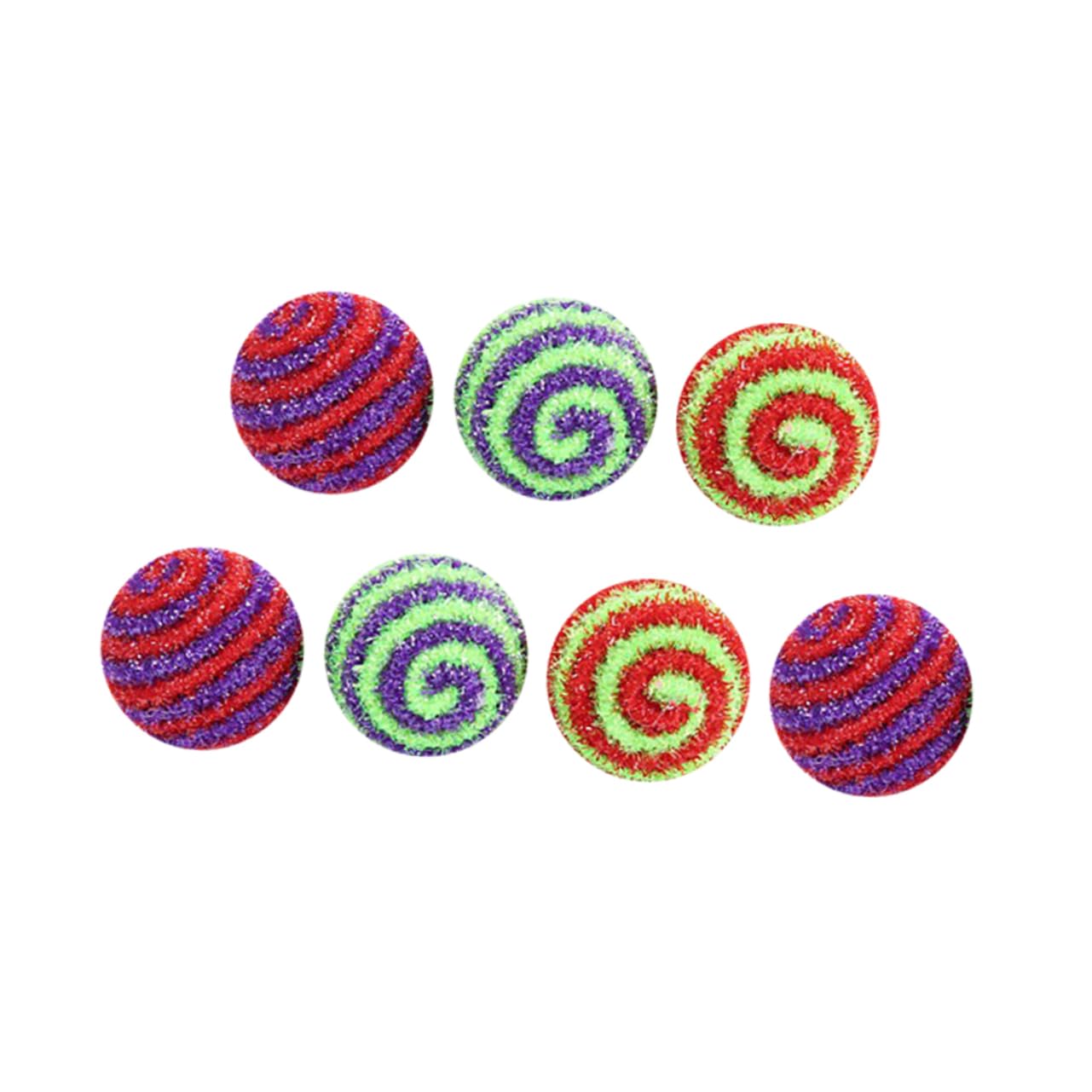 DOITOOL 30piezas De Brillo para Gatos De Juguetes De Lana para Mascotas Interactivos y Coloridos Diversión y Entretenimiento para Gatos
