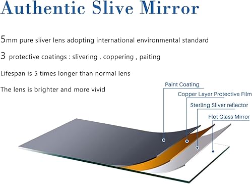 Miniatura 6 de HANS Espejo rectangular grande de baño, espejo de tocador con marco de madera montado en la pared (40 x 24 pulgadas) (negro)