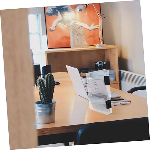 Vista 6 de 1 caja de almacenamiento, organizador de archivos, soporte grueso para documentos para oficina, hogar, estudio, ligero, a prueba de polvo