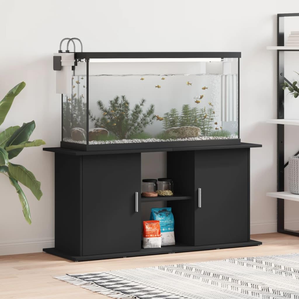 vidaXL Supporto per Acquario 121x41x58 cm in Legno Multistrato Nero